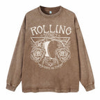 The Stone Was Rolled Away Retro Christian Washed Long Sleeve T-Shirt
