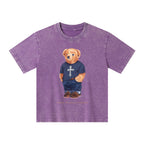 Faithful Bear By Guidingcross Kid Washed T-Shirt