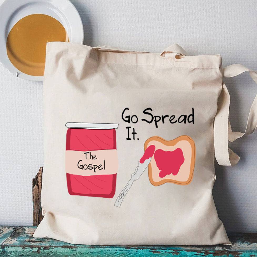 Go Spread It Christian Canvas Tote Bag