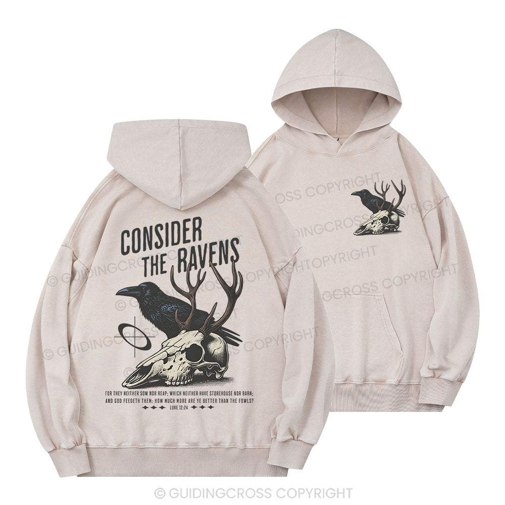 Consider The Ravens Christian Washed Hoodie