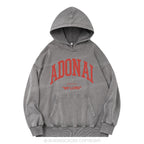 ADONAI My Lord Christian Washed Hoodie
