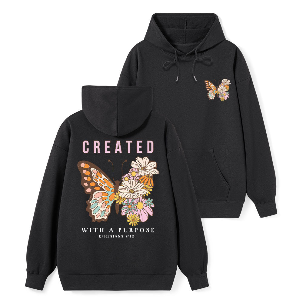 Created With A Purpose Classic Christian Hoodie