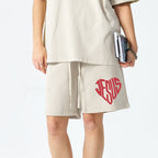 Jesus In My Hearts Christian Washed Shorts