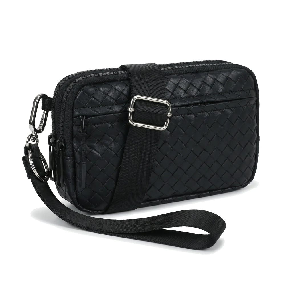 Statshy ¨C Woven Leather Crossbody Wallet