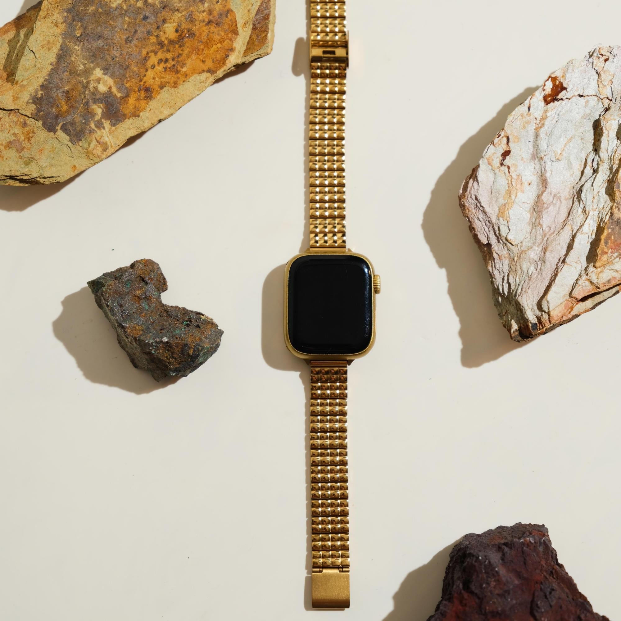 Modern Embossing Metal Watch Band