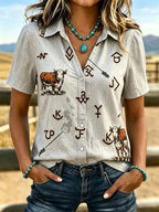 Women'S Casual Printed Top