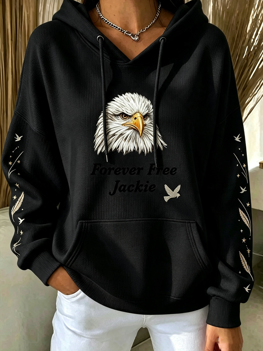 Women's Animal Print Casual Hooded Sweatshirt