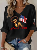 USA 250 Christian Patriotic Casual T-Shirt