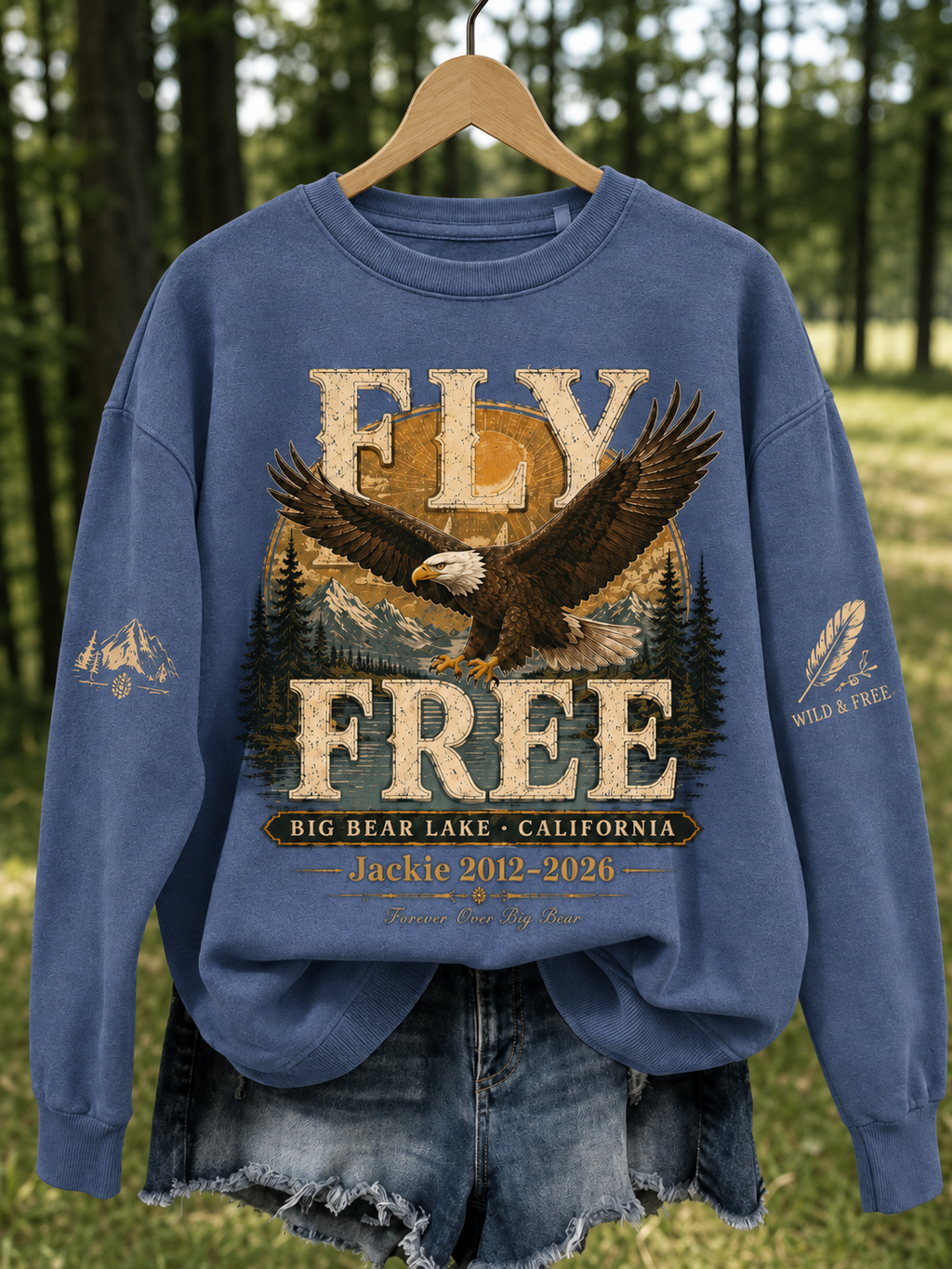 Women's Fly Free Jackie Print Casual Sweatshirt