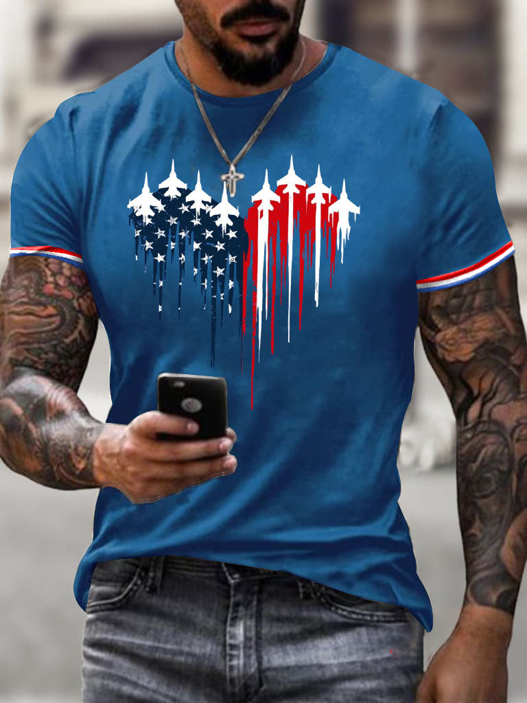 Men's Red White Blue Air Force Flyover T-Shirt