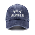 God Is Everywhere Christian Washed Hat