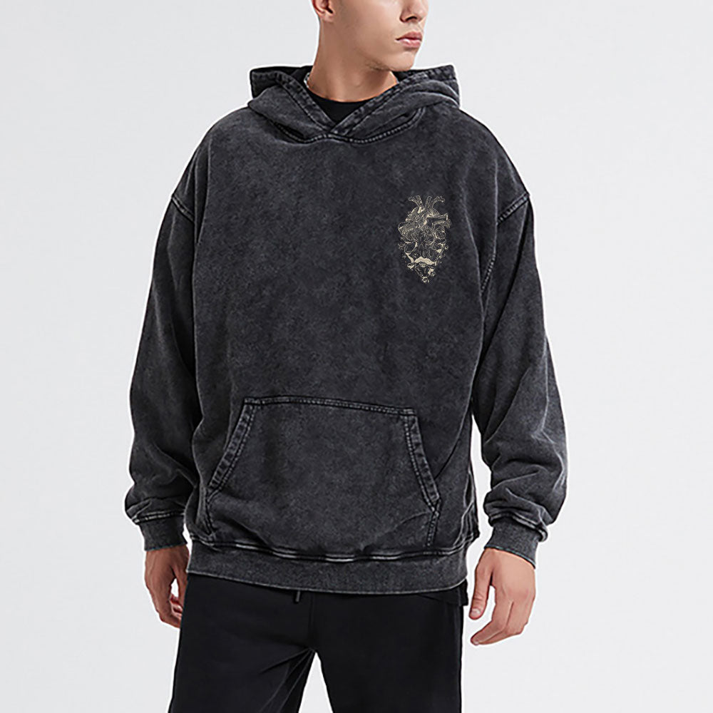 I Will Give You A New Heart And Put A New Spirit Christian Washed Hoodie
