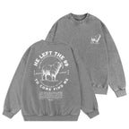 He Left The 99 To Rescue Me Christian Washed Sweatshirt