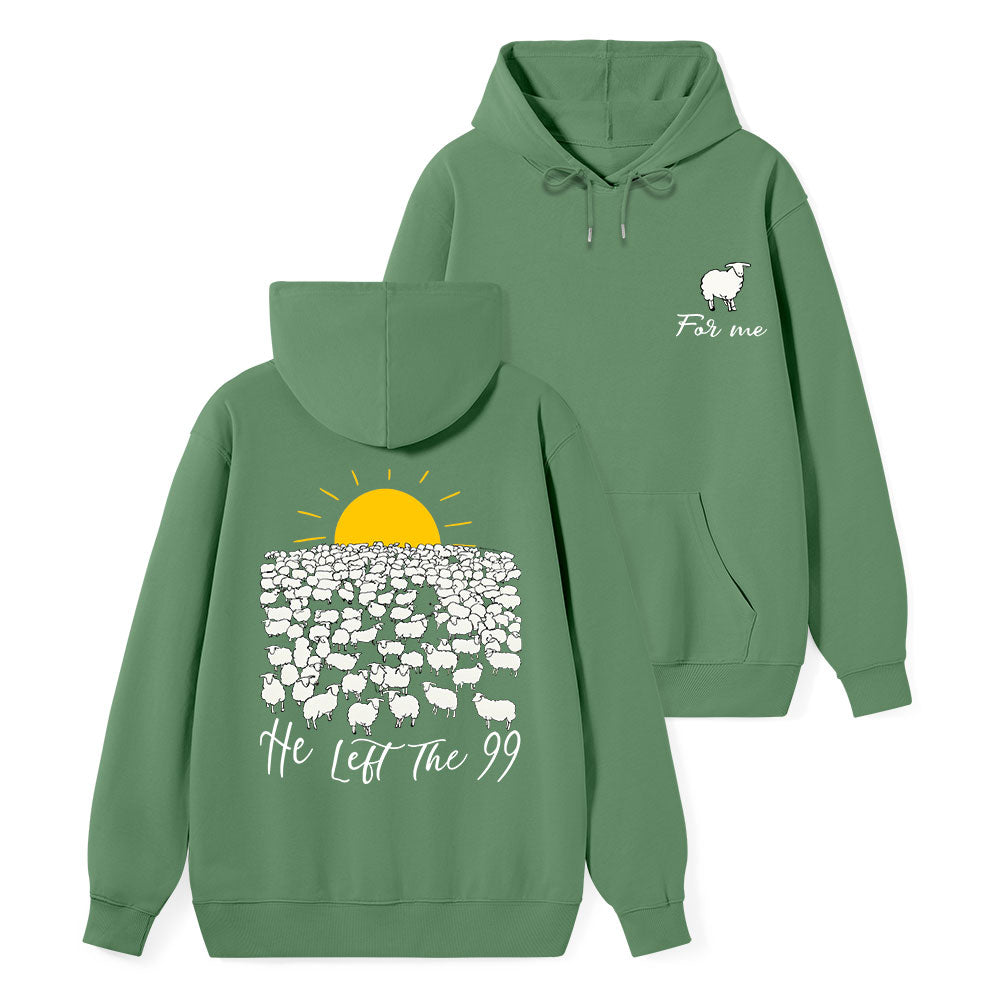 He Left The 99 Classic Christian Hoodie