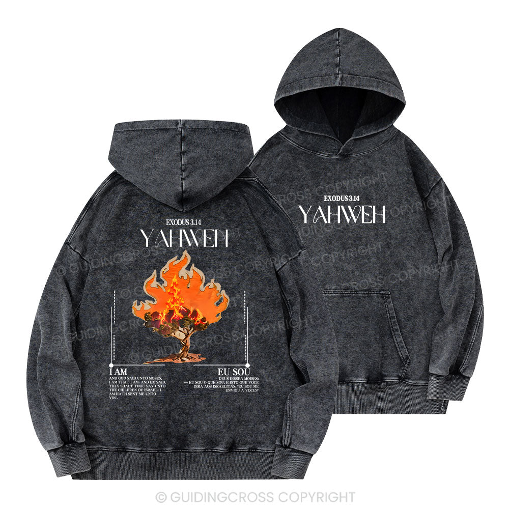 YAHWEH Christian Washed Hoodie