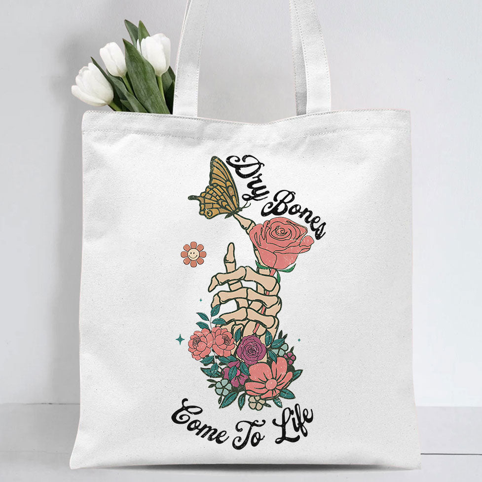 Dry Bones Come To Life Christian Canvas Tote Bag