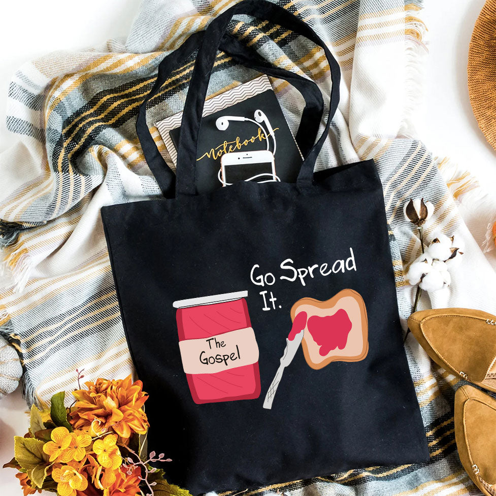 Go Spread It Christian Canvas Tote Bag