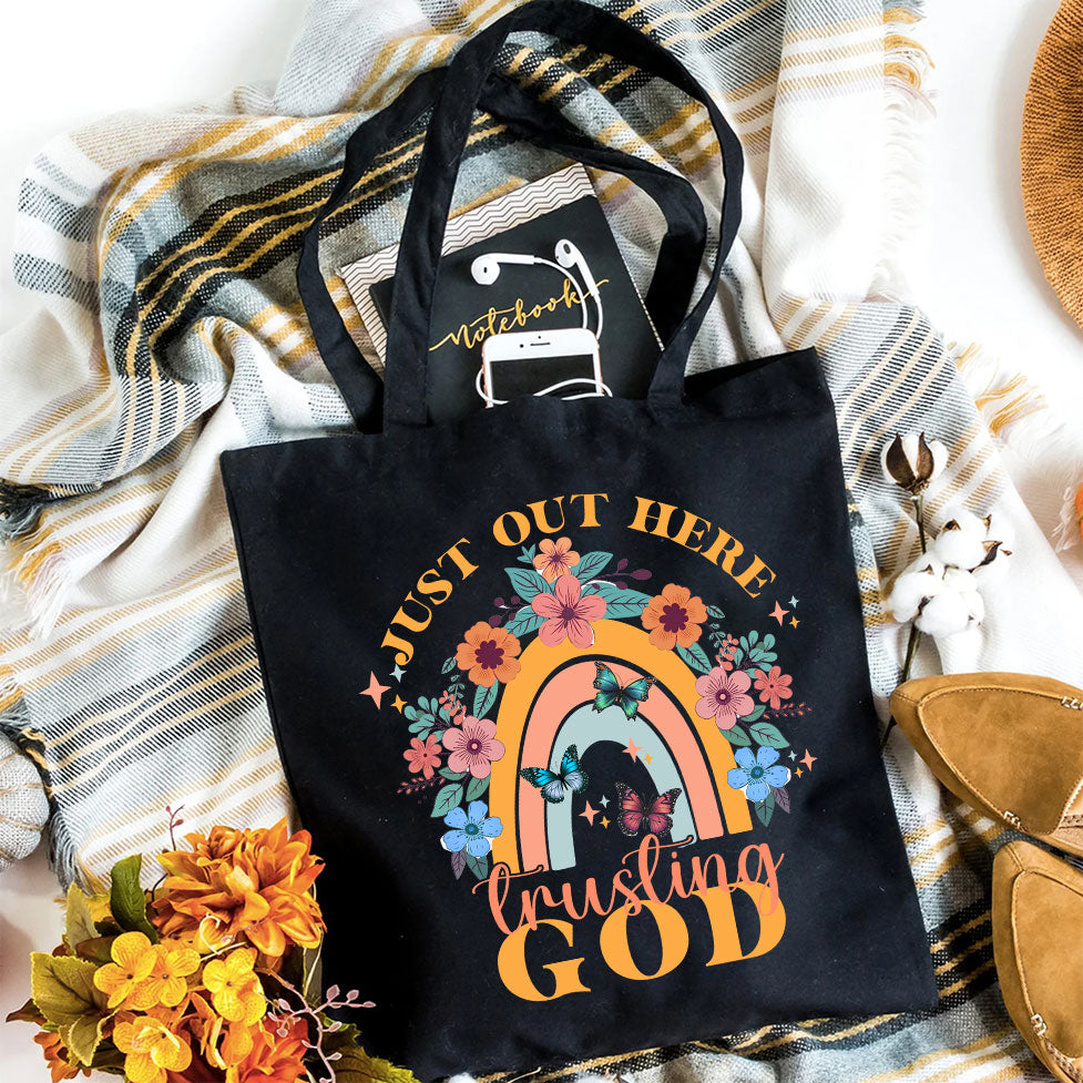 Trusting God Christian Canvas Tote Bag
