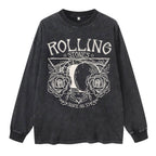 The Stone Was Rolled Away Retro Christian Washed Long Sleeve T-Shirt