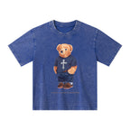 Faithful Bear By Guidingcross Kid Washed T-Shirt
