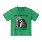 God Is Testing Me And I Have Not Studied Kid Washed T-Shirt