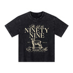 He Left The 99 To Rescues Me Kid Washed T-Shirt