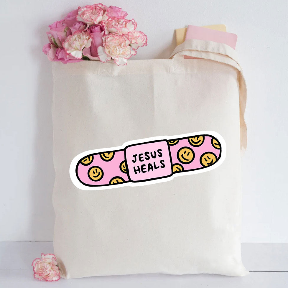 Jesus Heals Christian Canvas Tote Bag