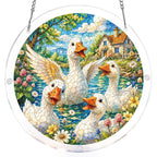 Lakeside Goose Garden Light Suncatcher-Acrylic Window Art