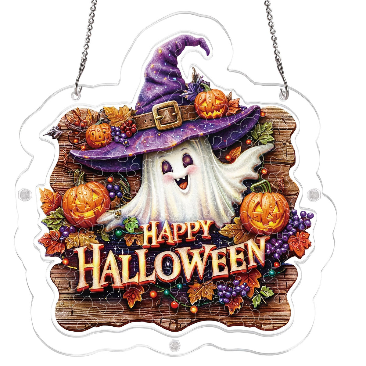 Halloween Ghost Light Suncatcher-Acrylic Window Art