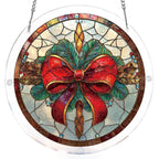Christmas Bow Light Suncatcher-Acrylic Window Art