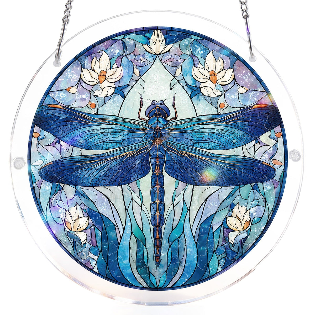 Moonlit Dragonfly Light Suncatcher-Acrylic Window Art