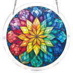 Radiant Flower Wheel Light Suncatcher-Acrylic Window Art