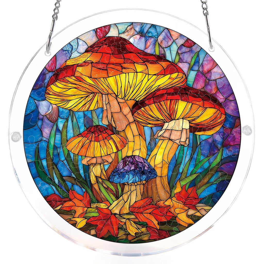 Mystic Mushroom Forest Light Suncatcher-Acrylic Window Art