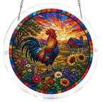 Sunrise Rooster Light Suncatcher-Acrylic Window Art
