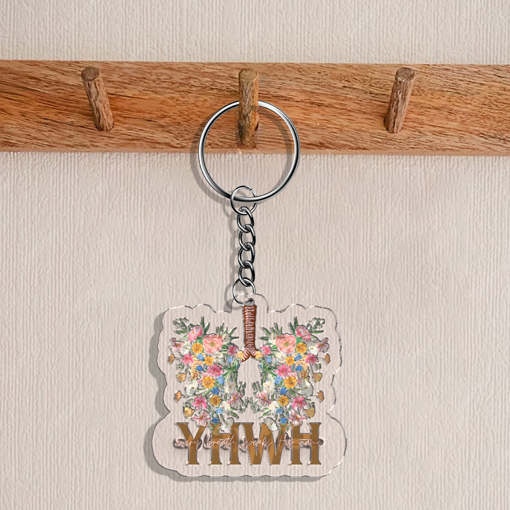 Membership YHWH Every Breathe Speaks His Name Christian Acrylic Keychain