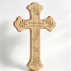 Personalized God Bless Our Home Christian Wooden Cross Decoration