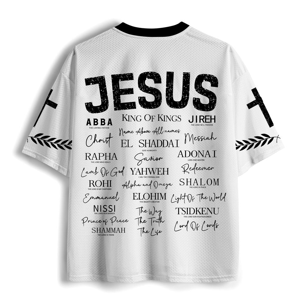 Jesus Is King Christian White Mesh Jersey