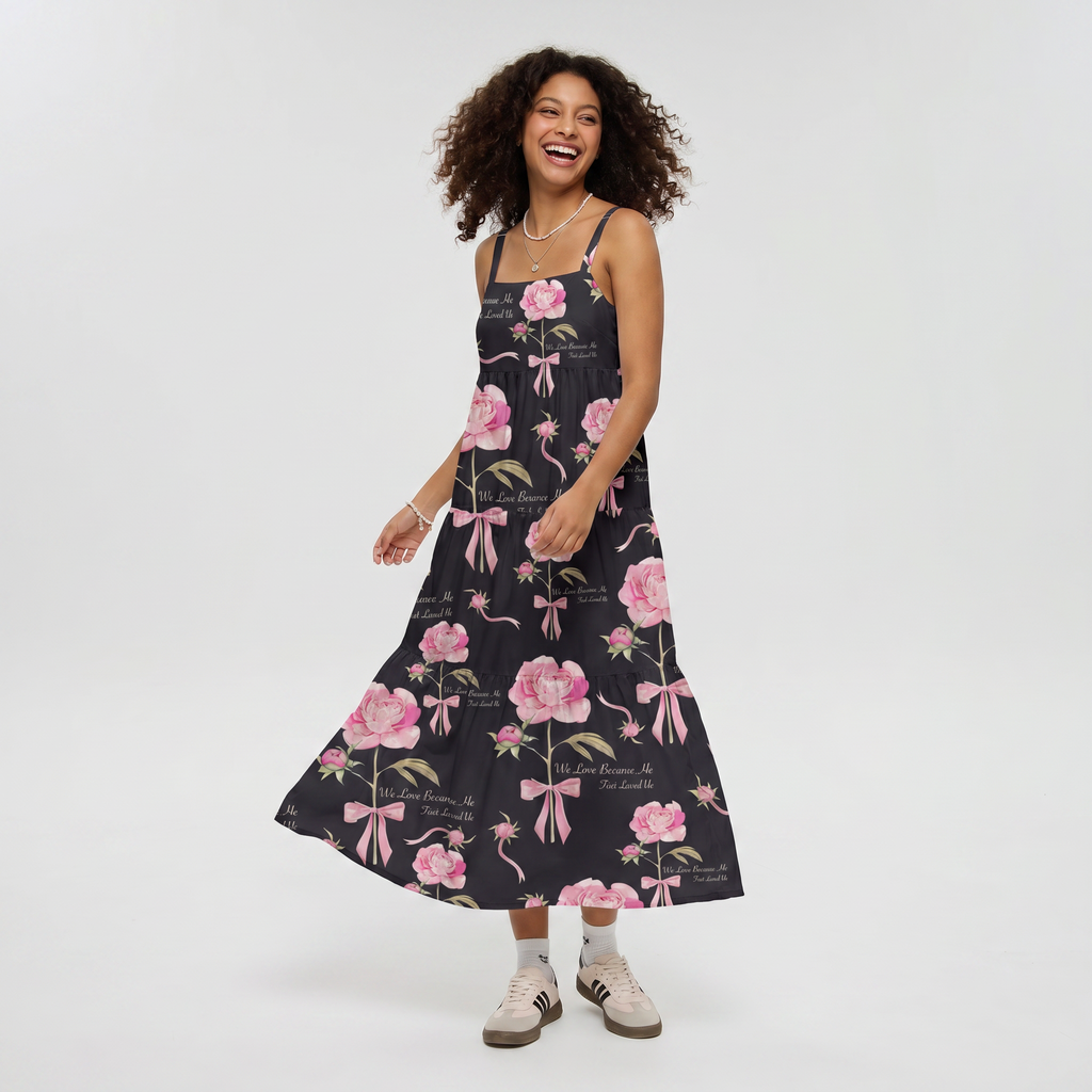 We Love Because He Loved Us First Christian Maxi Dress