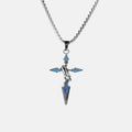 Blue Cross Christian Necklace