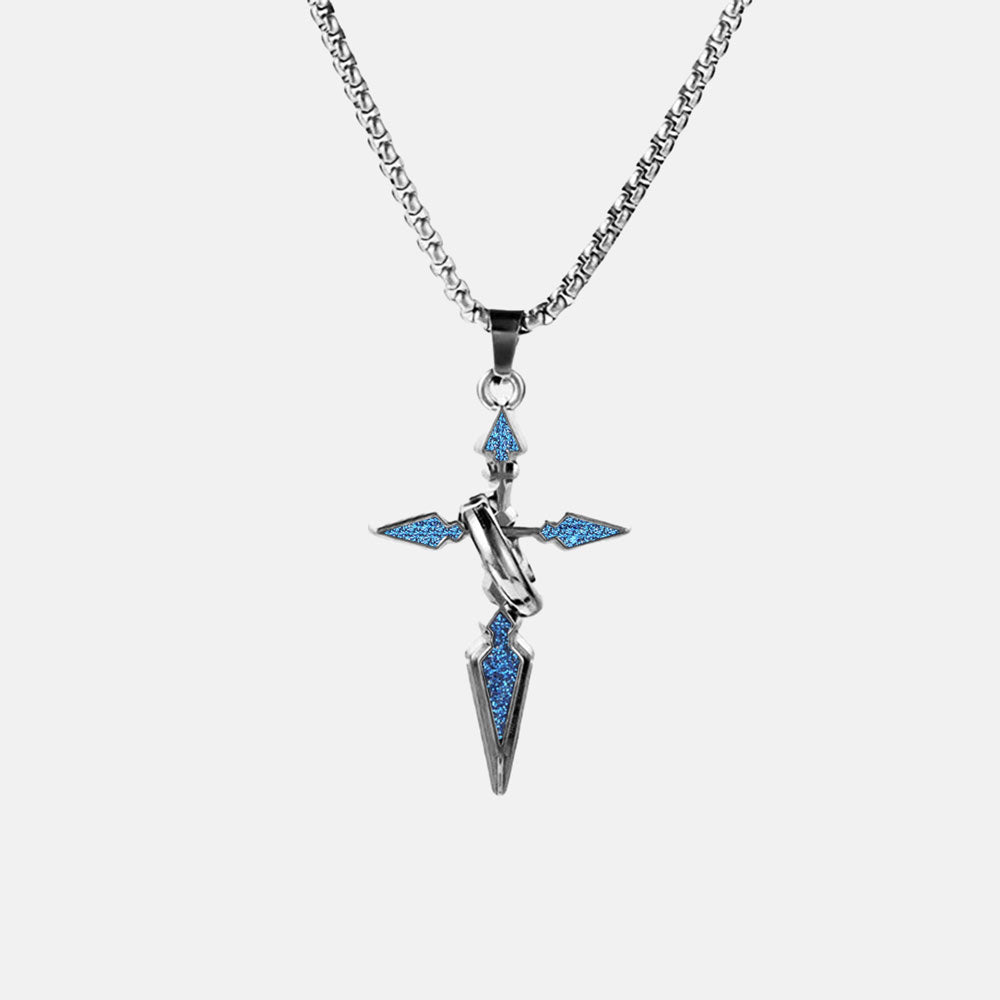 Blue Cross Christian Necklace