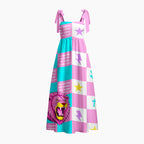 The Heavens Are Roaring Chrisitan Tie Shoulder Maxi Dress