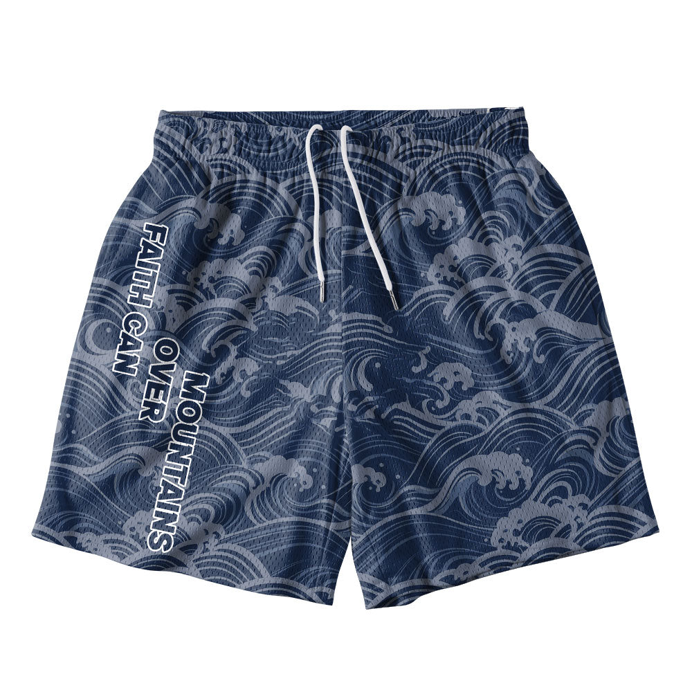 Faith Can Move Mountains Christian Mesh Shorts