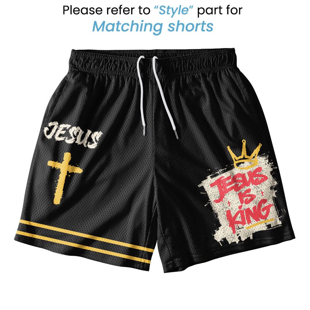Jesus Is King Christian Mesh Jersey
