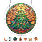 Christmas Glow Tree Light Suncatcher-Acrylic Window Art