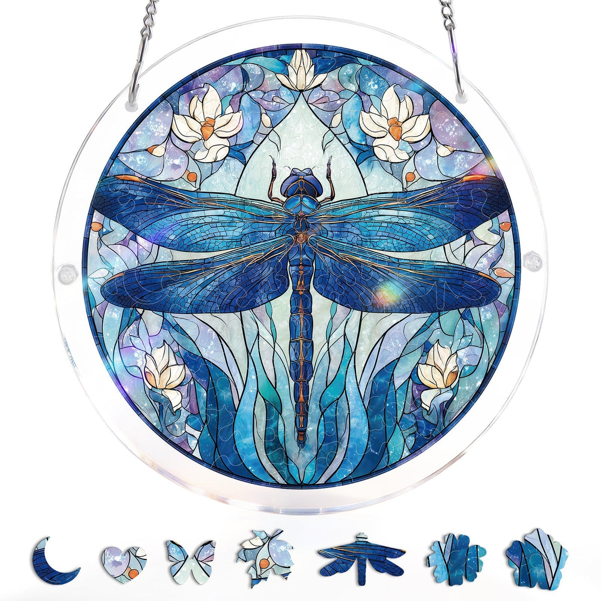 Moonlit Dragonfly Light Suncatcher-Acrylic Window Art