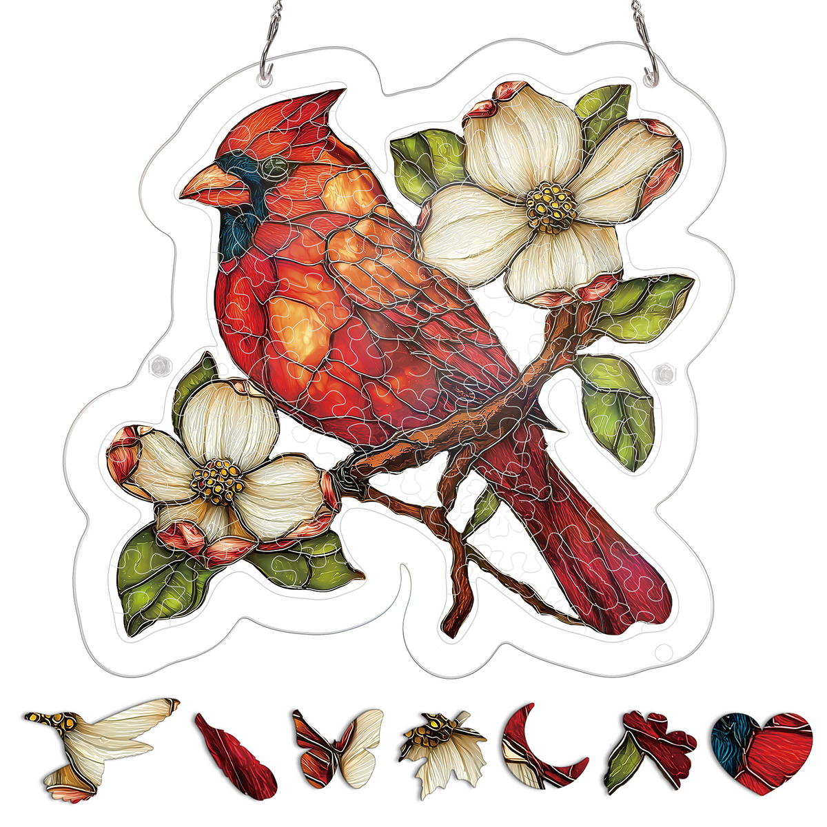 Magnolia Cardinal Light Suncatcher-Acrylic Window Art