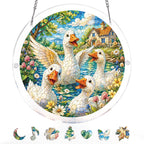 Lakeside Goose Garden Light Suncatcher-Acrylic Window Art