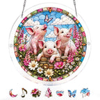 Meadow Piglets Light Suncatcher-Acrylic Window Art