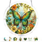 Emerald Butterfly Whisper Light Suncatcher-Acrylic Window Art
