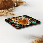 Tiger In FLower Christian Wooden Printed Coasters